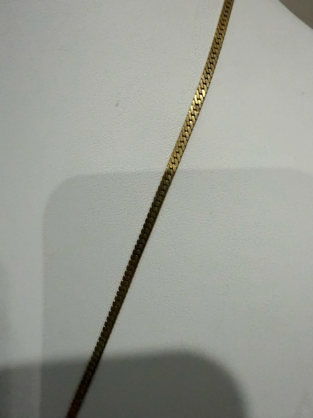 Vintage Monet Flat Chain Necklace - Gold Tone